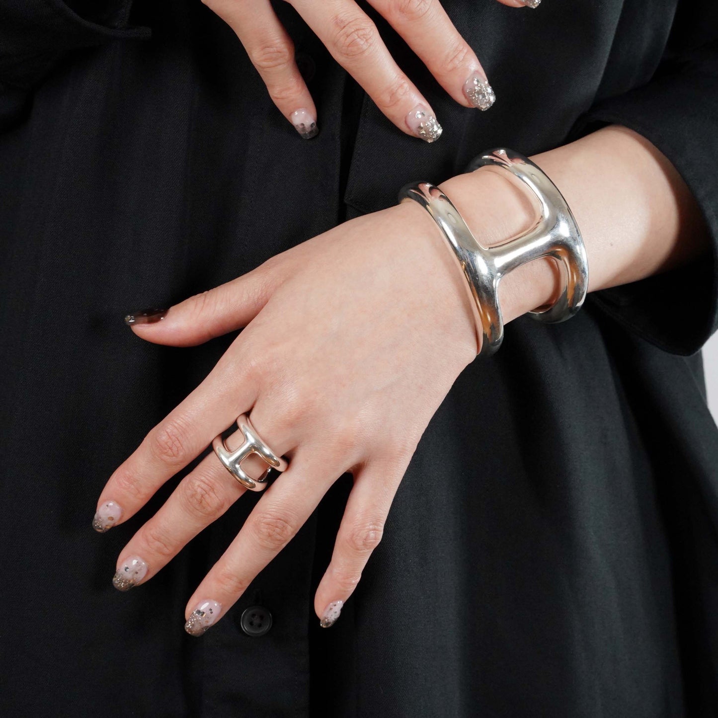 HERMES オスモズ GM リング 63号