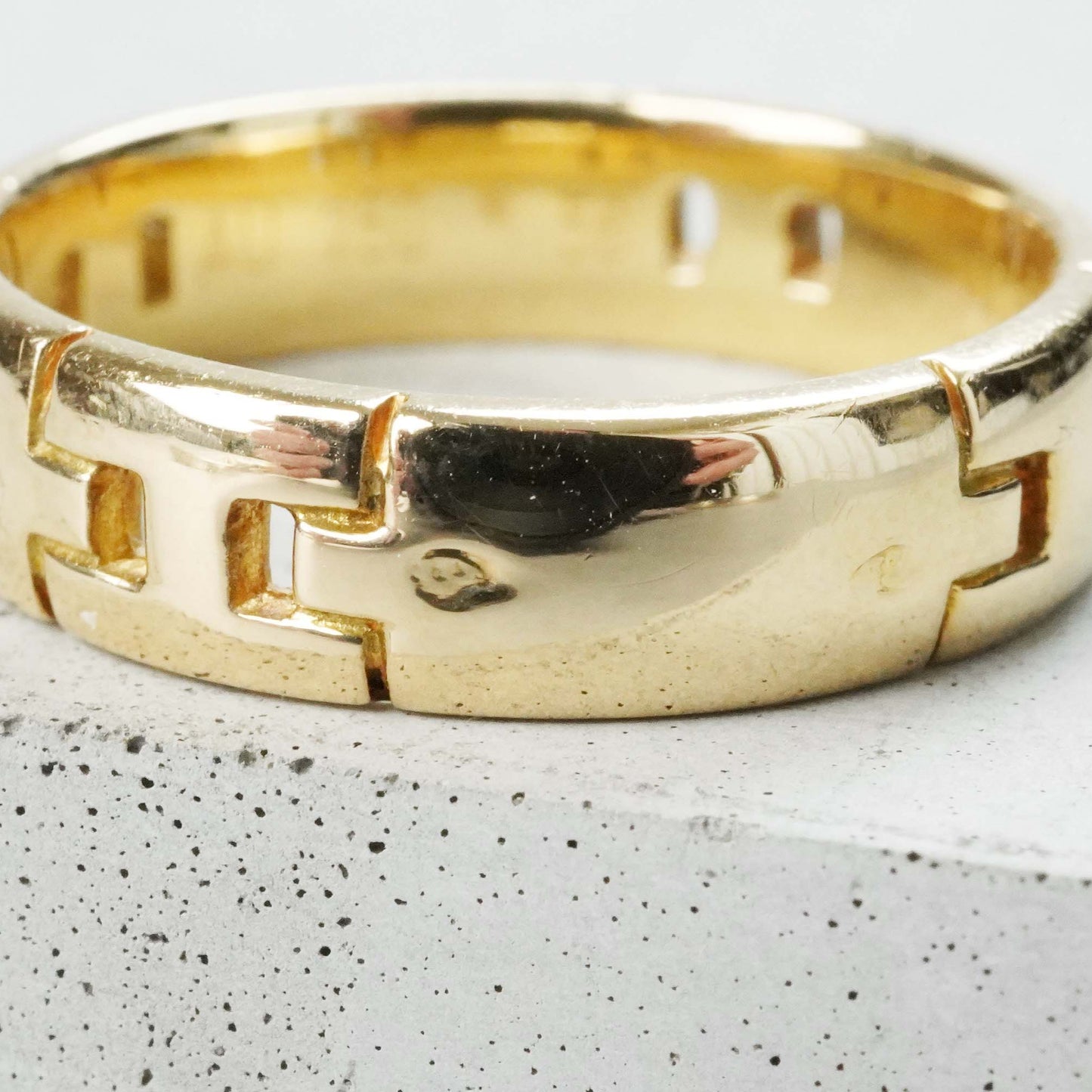 HERMES ヘラクレス YG リング 58号