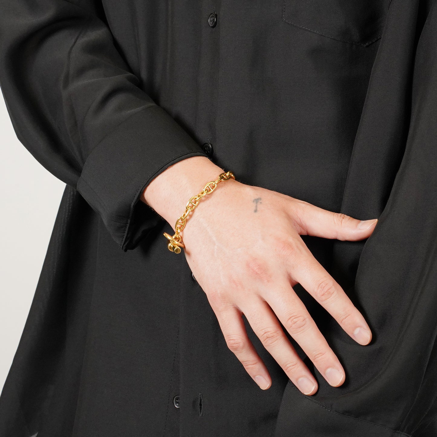 HERMES シェーヌダンクル PM18 YG ブレスレット