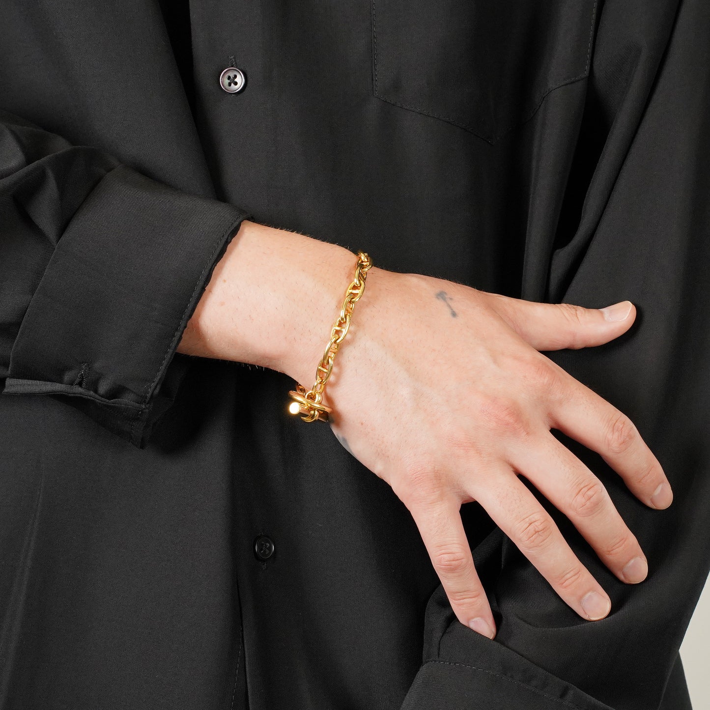 HERMES シェーヌダンクル PM18 YG ブレスレット