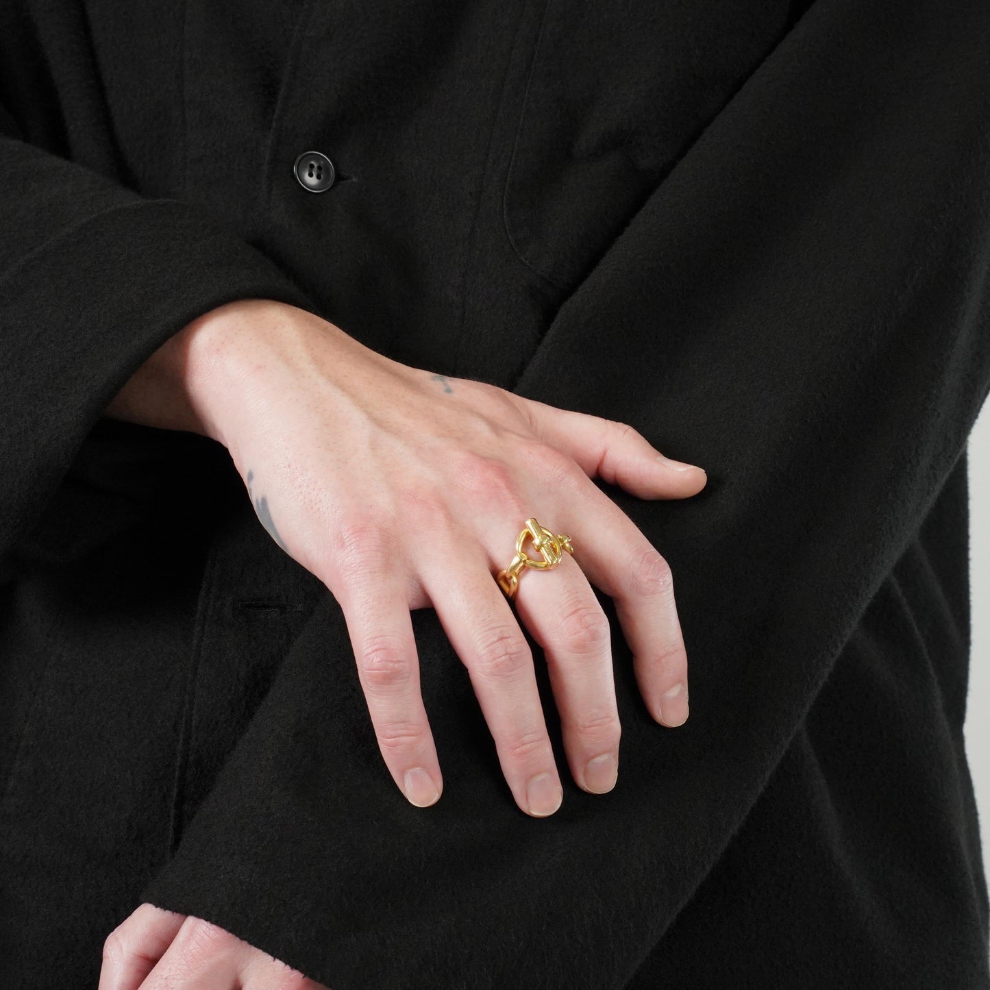 HERMES シェーヌダンクル リング YG 18号