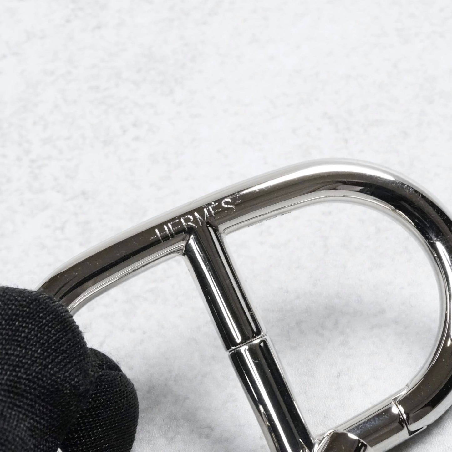 HERMES シェーヌダンクル キーリング ステンレススティール製