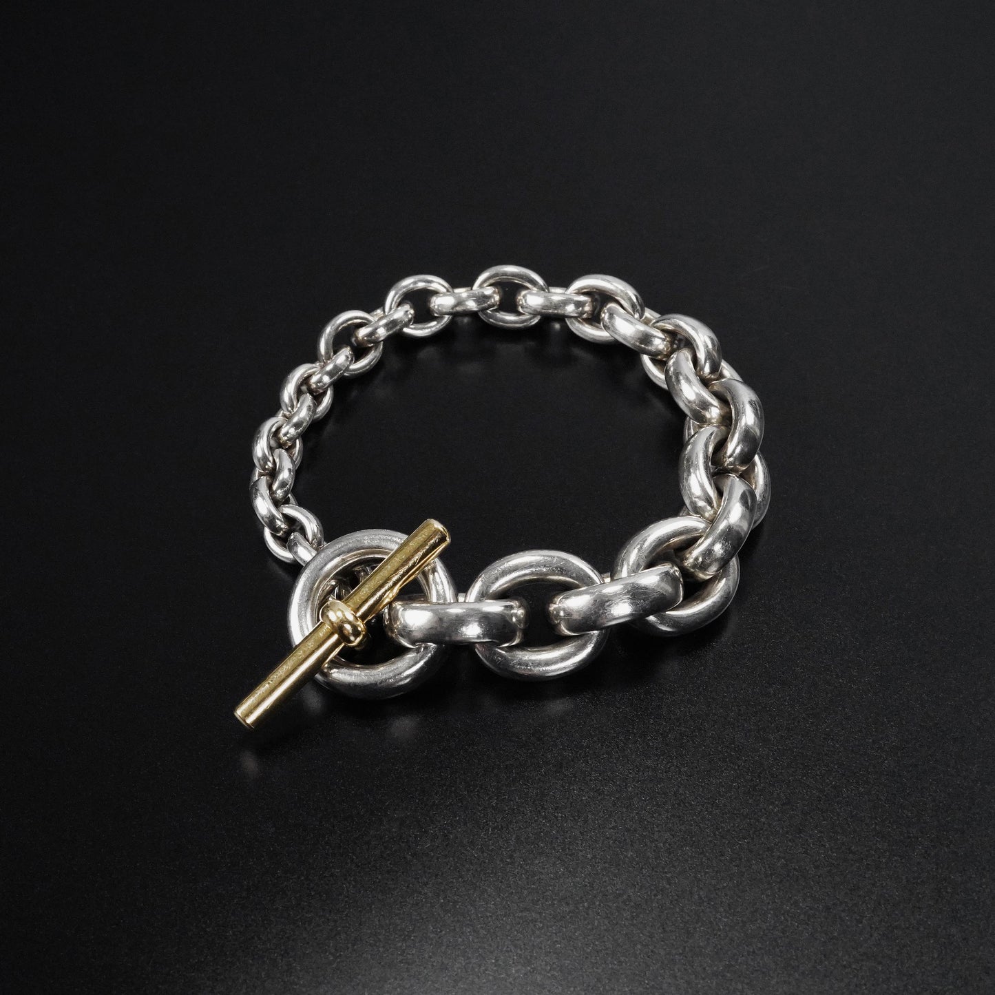 HERMES クレッシェンド YGコンビ ブレスレット