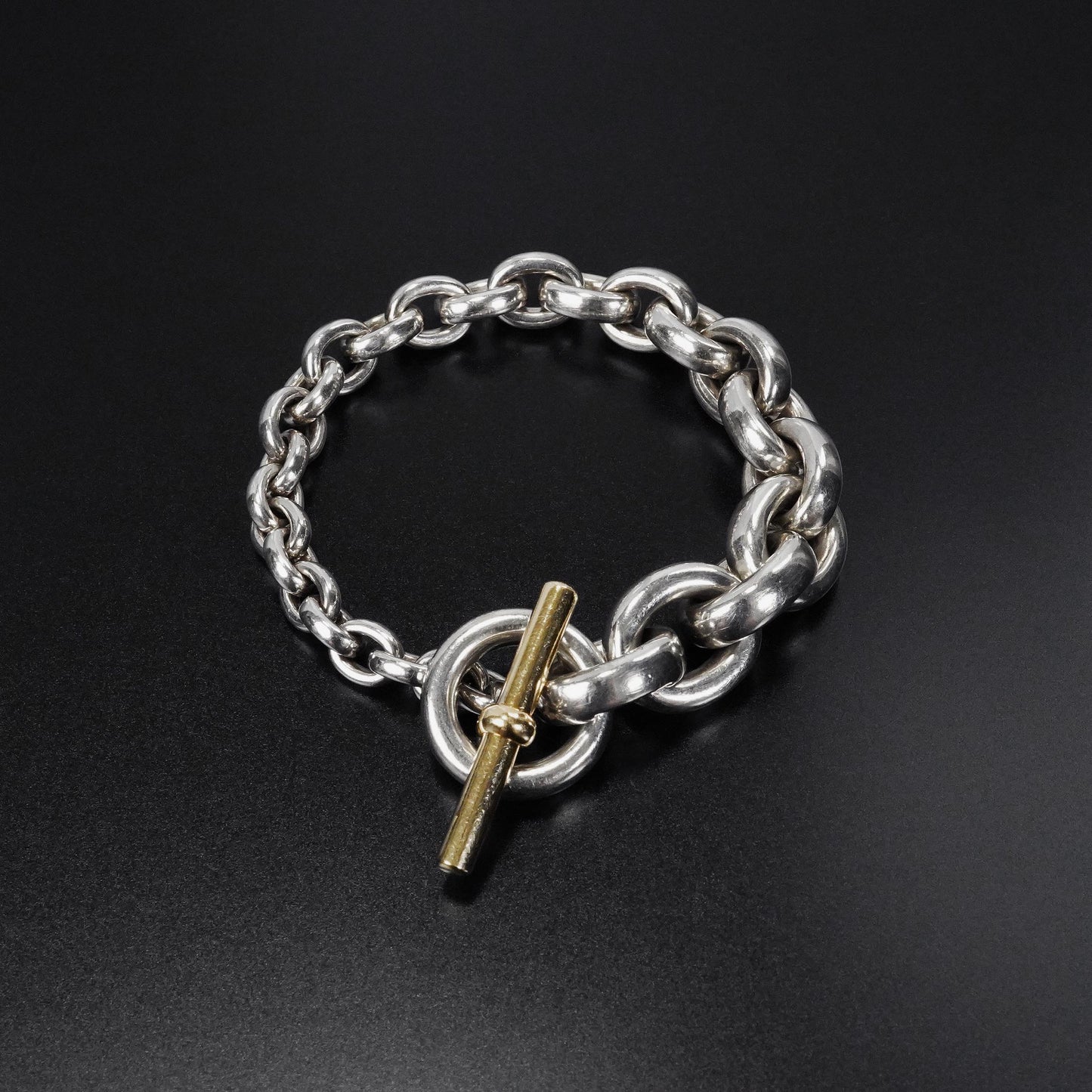 HERMES クレッシェンド YGコンビ ブレスレット