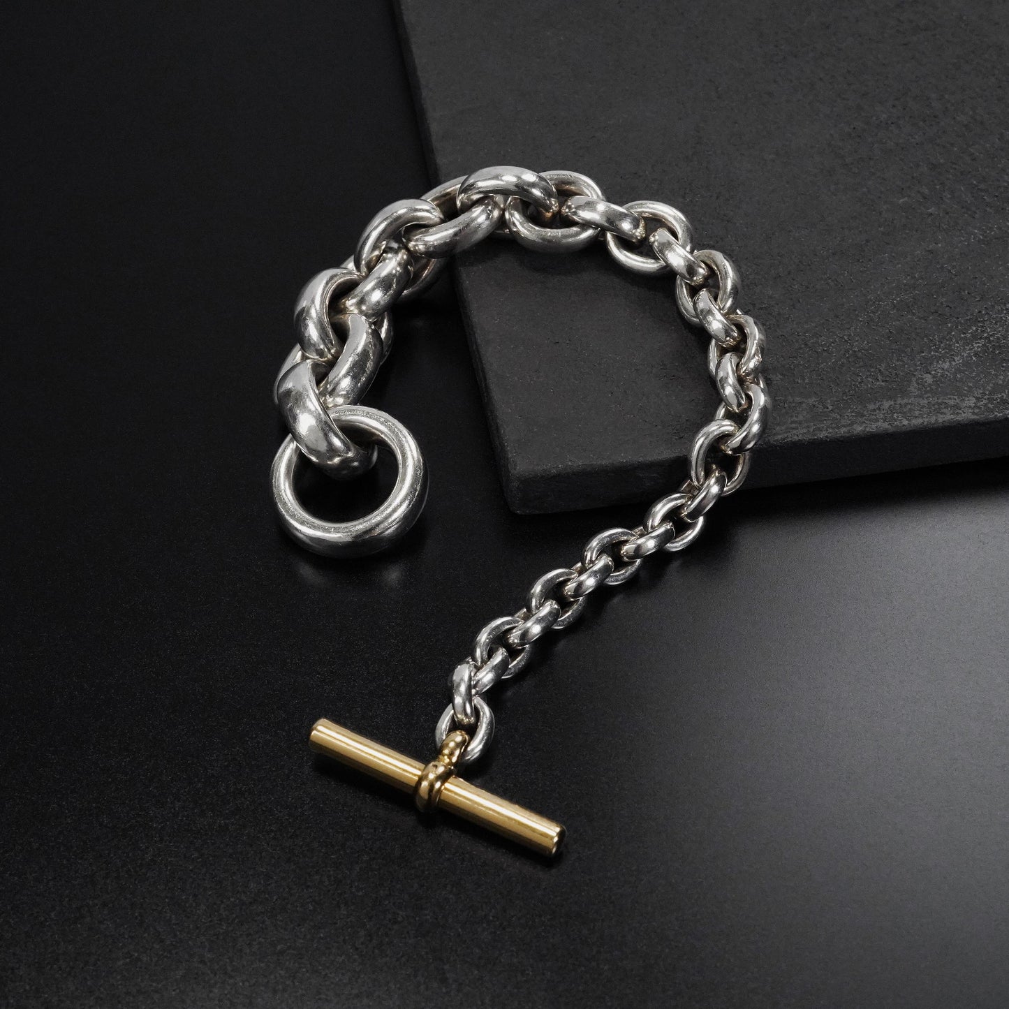 HERMES クレッシェンド YGコンビ ブレスレット