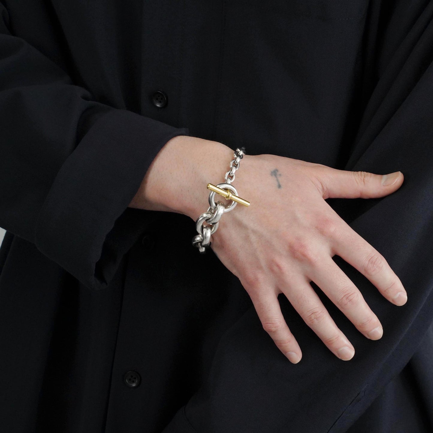 HERMES クレッシェンド YGコンビ ブレスレット