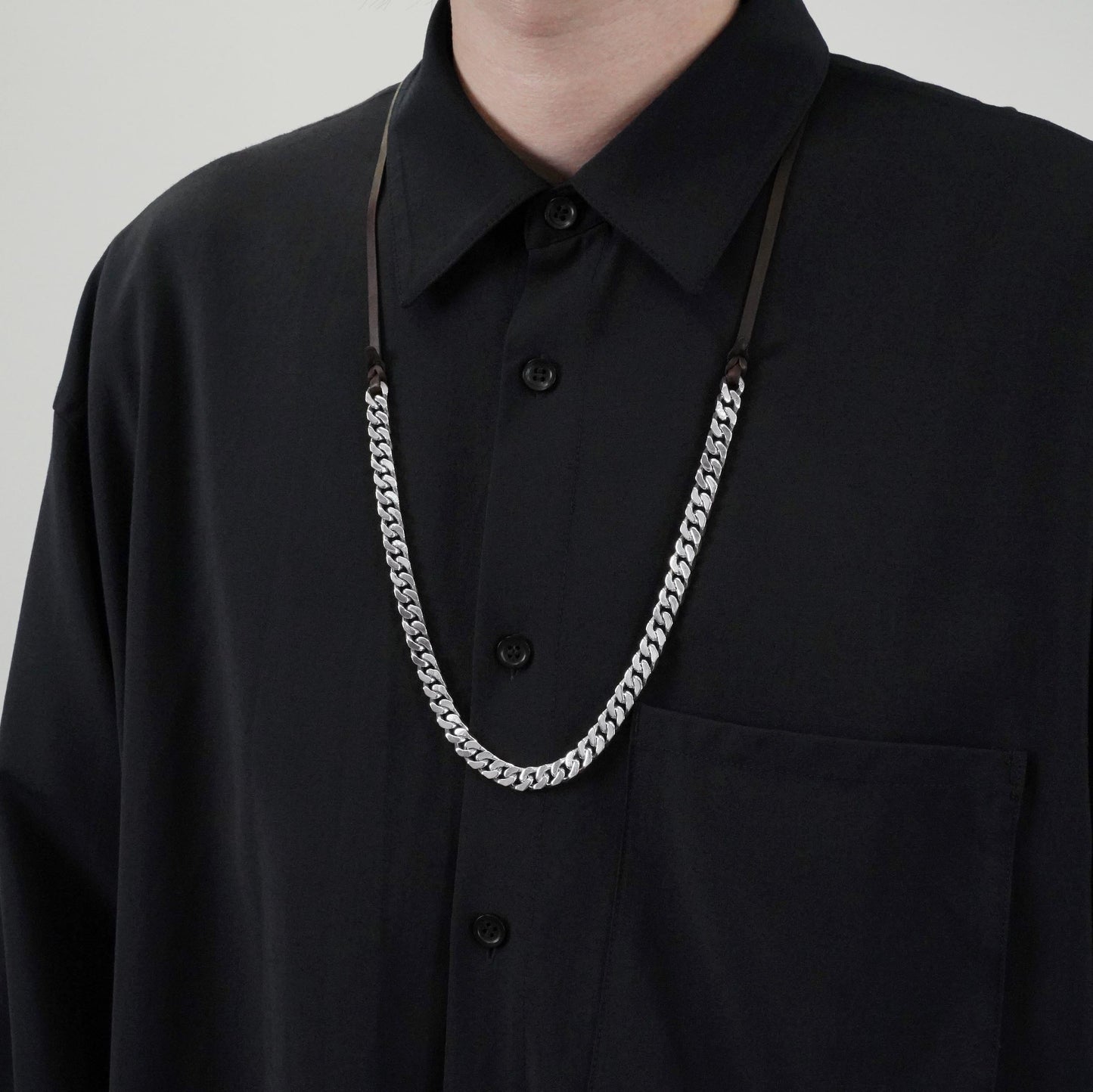 HERMES ブックルセリエ レザー ネックレス