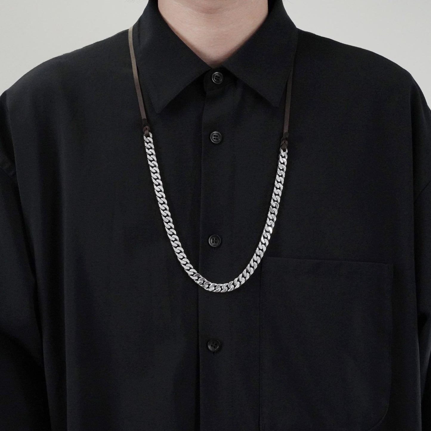 HERMES ブックルセリエ レザー ネックレス