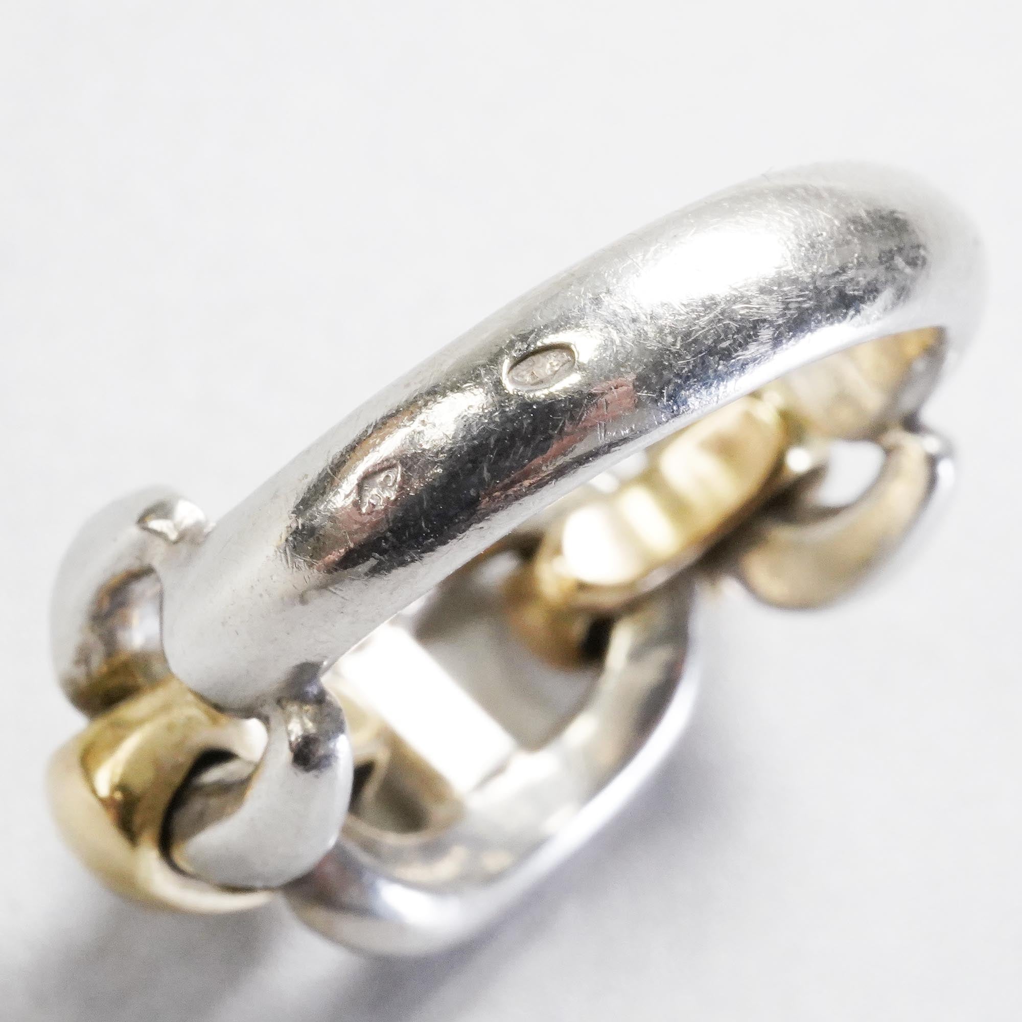 HERMÈS シルバー 　シェーヌダンクル　53 HERMES - エルメス リング シェーヌダンクル アンシェネ PM 53号