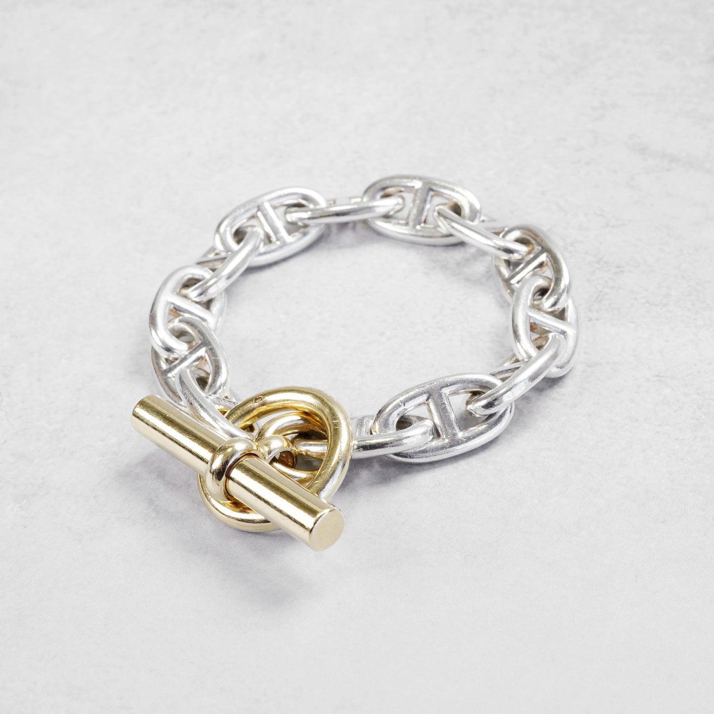 HERMES シェーヌダンクル GM13 YGコンビ ブレスレット