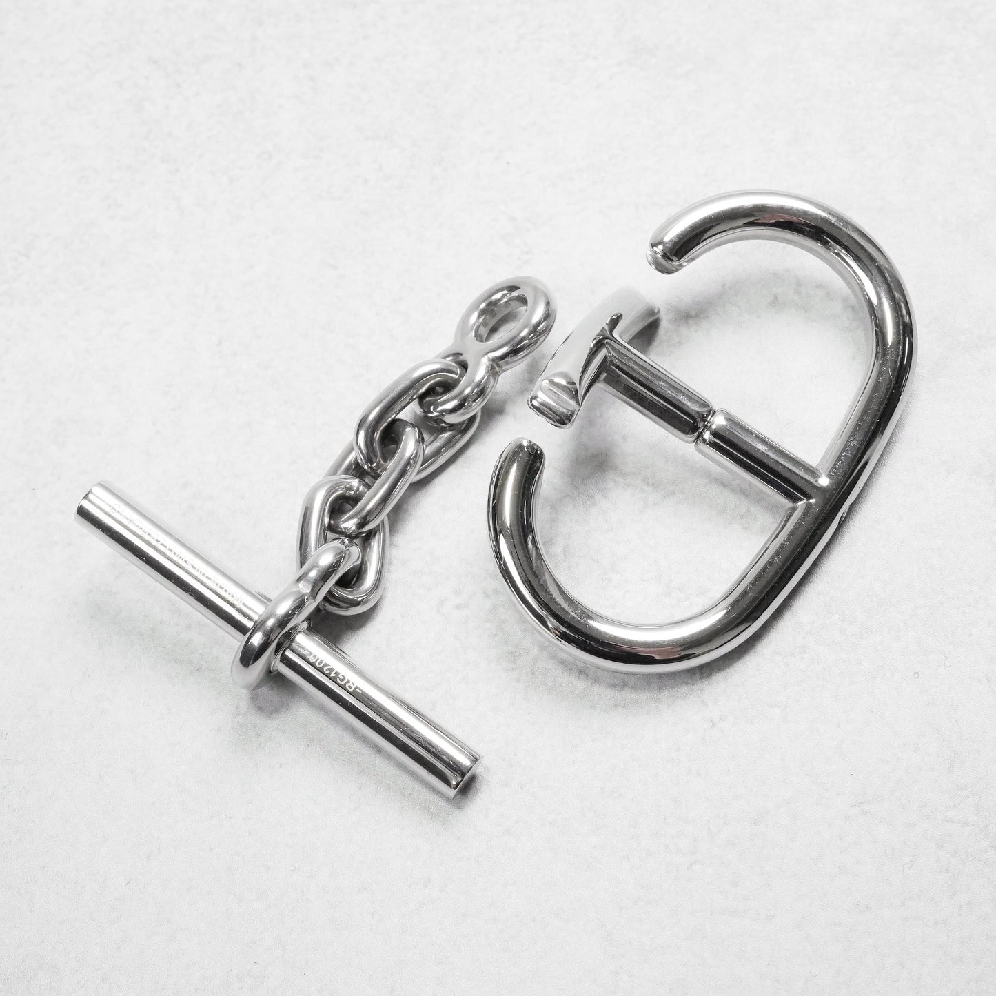 HERMES シェーヌダンクル キーリング ステンレス製