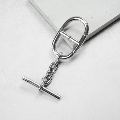 HERMES シェーヌダンクル キーリング ステンレス製