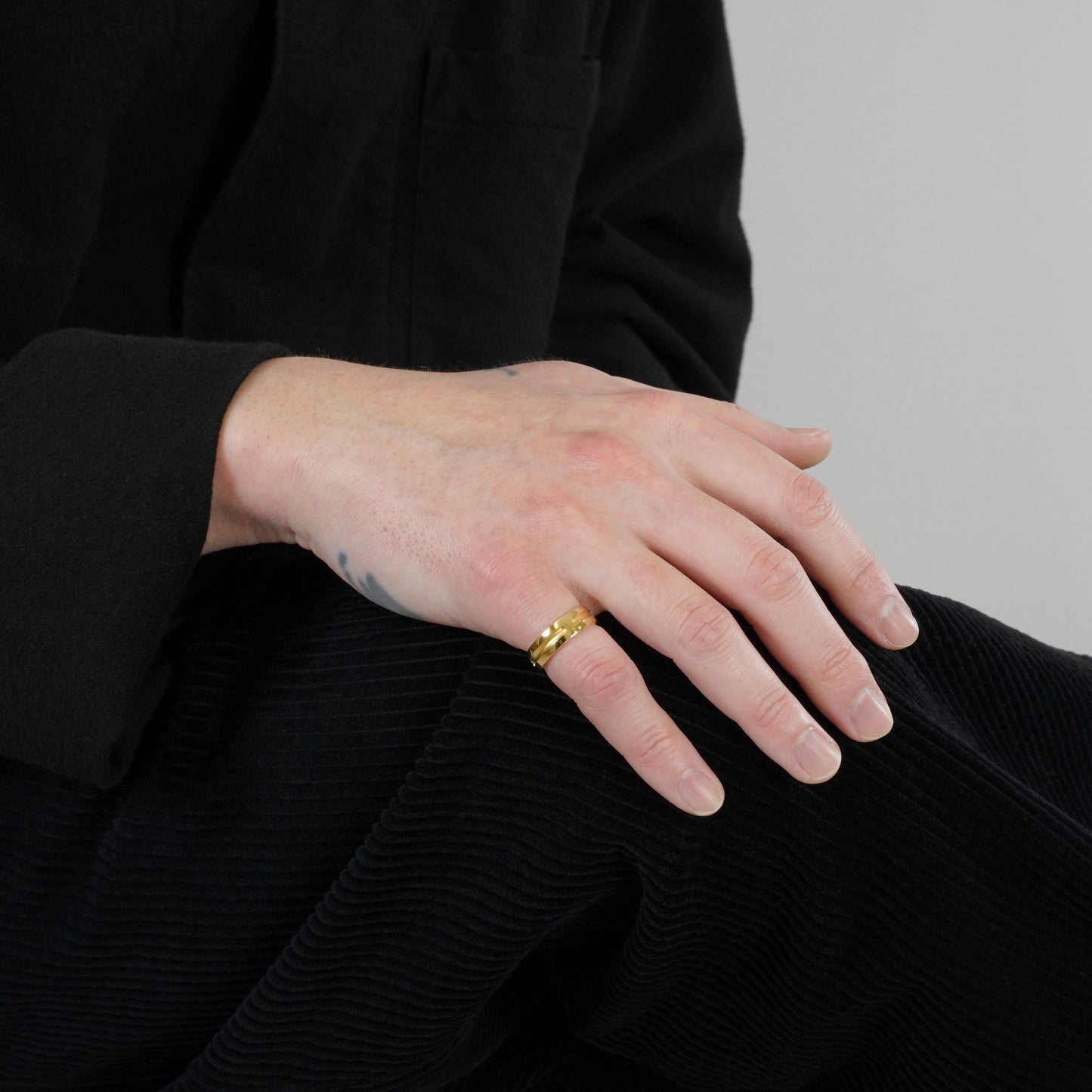 HERMES アンプラント リング YG 50号