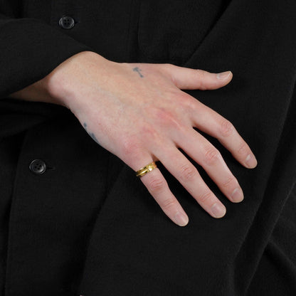 HERMES アンプラント リング YG 50号