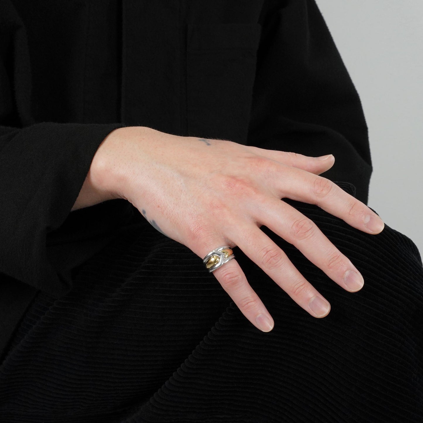 HERMES ベルトモチーフ コンビリング 11.5号