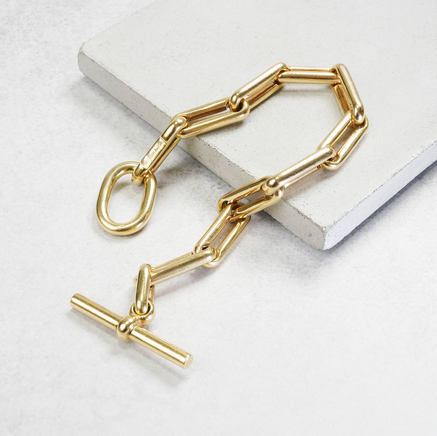 HERMES サランボ YG ブレスレット