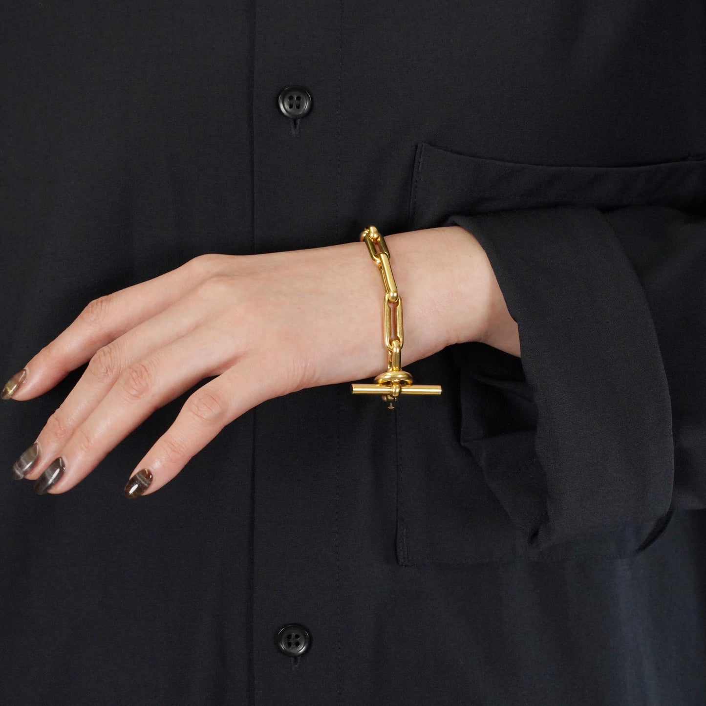 HERMES サランボ YG ブレスレット