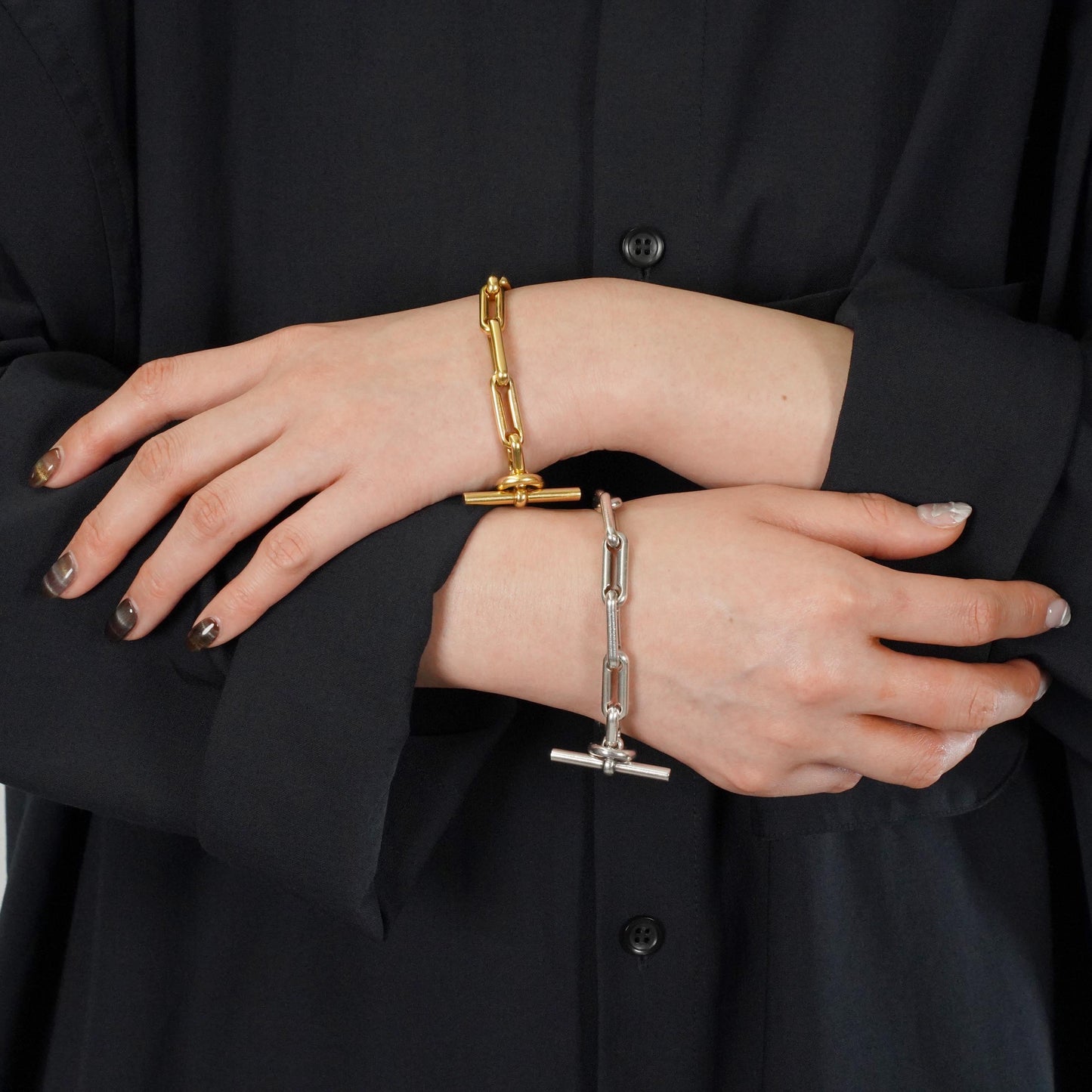 HERMES サランボ YG ブレスレット