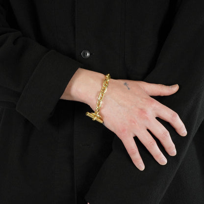 HERMES シェーヌダンクル 60's ゴールドヴェルメイユ ブレスレット MM15