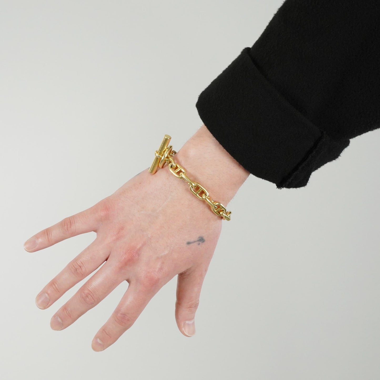 HERMES シェーヌダンクル 60's ゴールドヴェルメイユ ブレスレット MM15