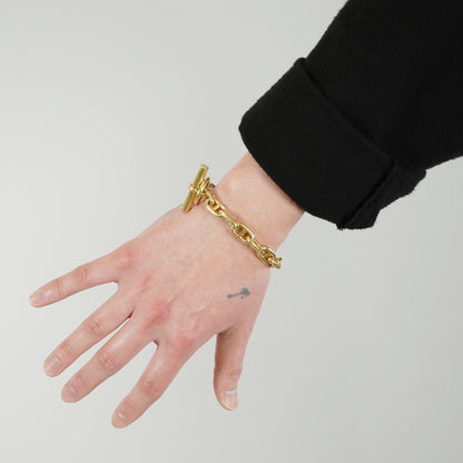 HERMES シェーヌダンクル 60's ゴールドヴェルメイユ ブレスレット MM15