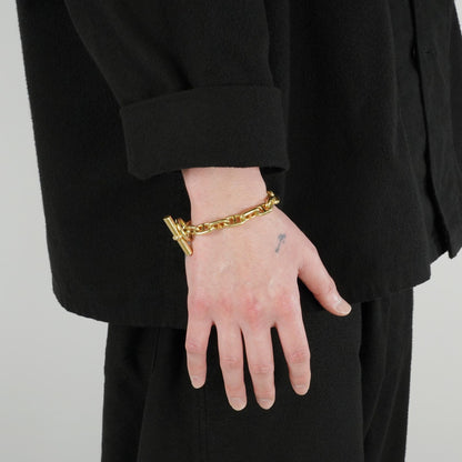 HERMES シェーヌダンクル 60's ゴールドヴェルメイユ ブレスレット MM15