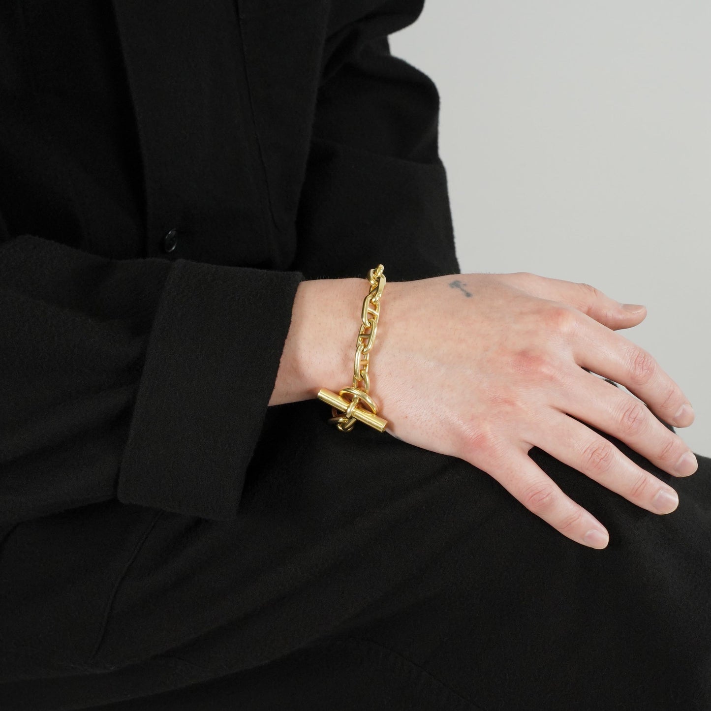 HERMES シェーヌダンクル 60's ゴールドヴェルメイユ ブレスレット MM15