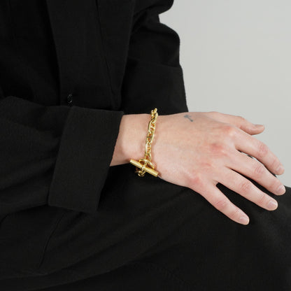 HERMES シェーヌダンクル 60's ゴールドヴェルメイユ ブレスレット MM15