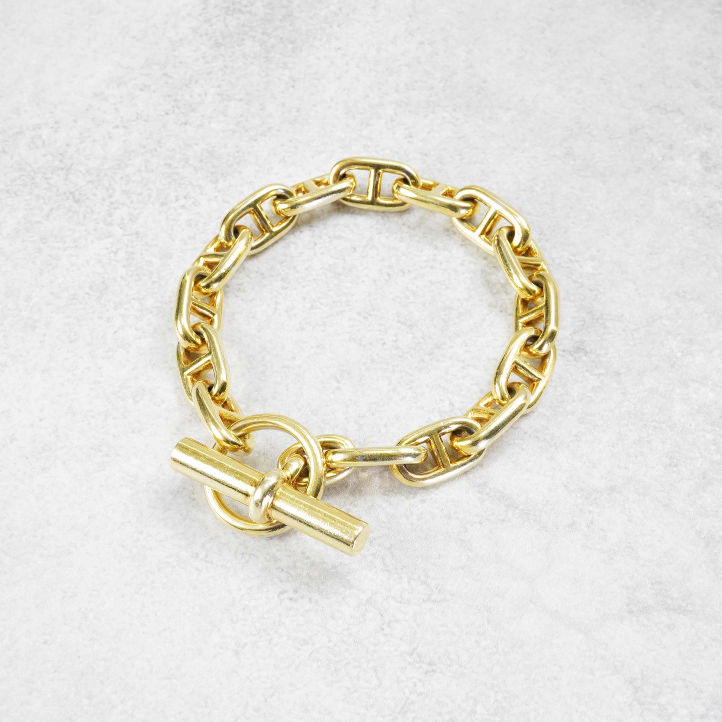 HERMES シェーヌダンクル 60's ゴールドヴェルメイユ ブレスレット MM15