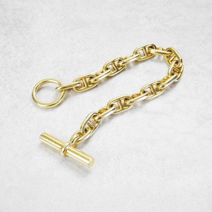 HERMES シェーヌダンクル 60's ゴールドヴェルメイユ ブレスレット MM15