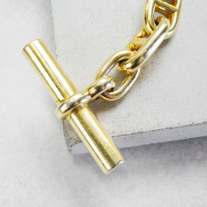 HERMES シェーヌダンクル 60's ゴールドヴェルメイユ ブレスレット MM15