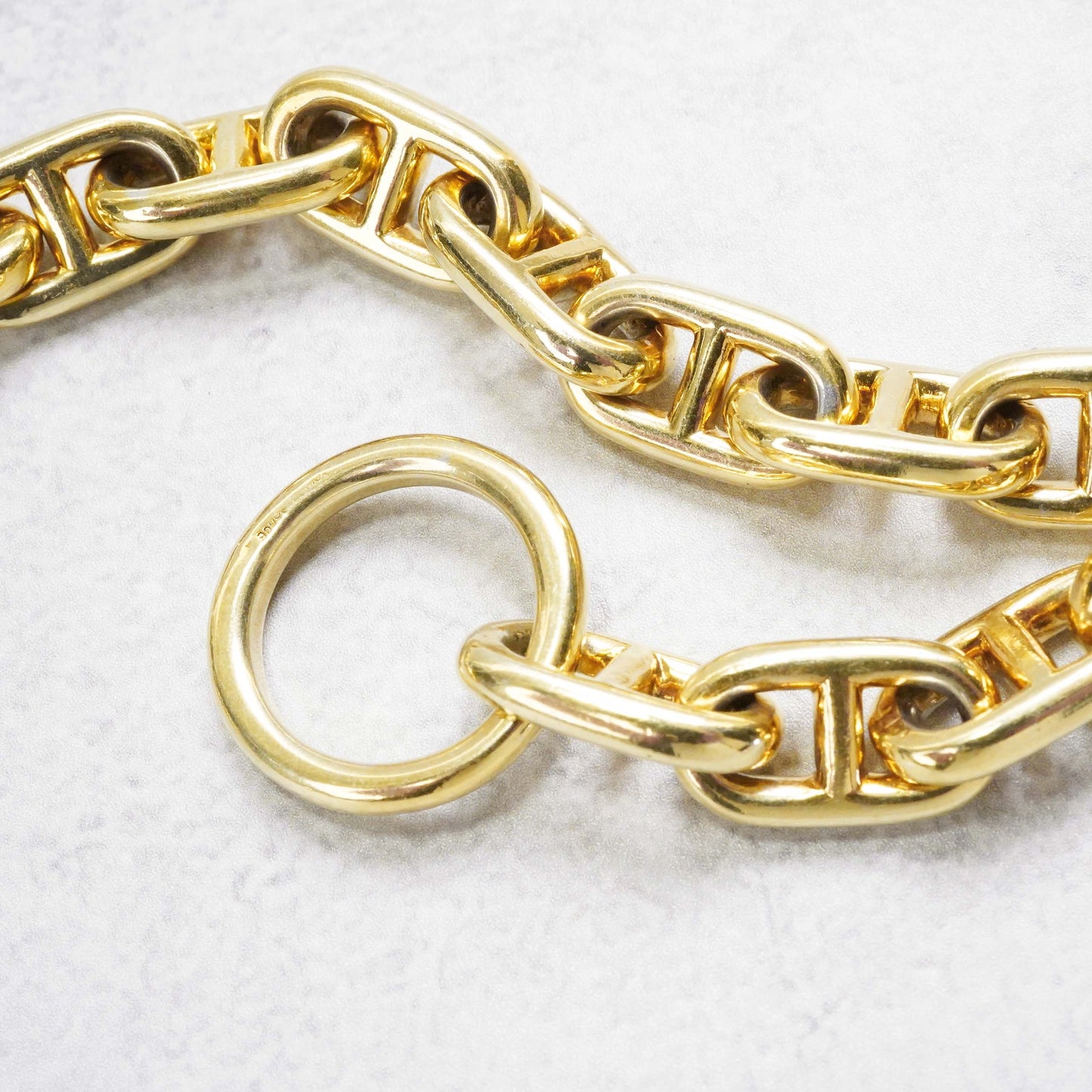 HERMES シェーヌダンクル 60's ゴールドヴェルメイユ ブレスレット MM15