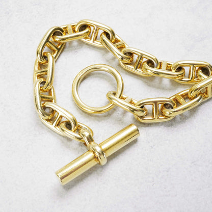 HERMES シェーヌダンクル 60's ゴールドヴェルメイユ ブレスレット MM15