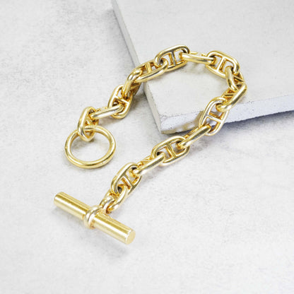 HERMES シェーヌダンクル 60's ゴールドヴェルメイユ ブレスレット MM15